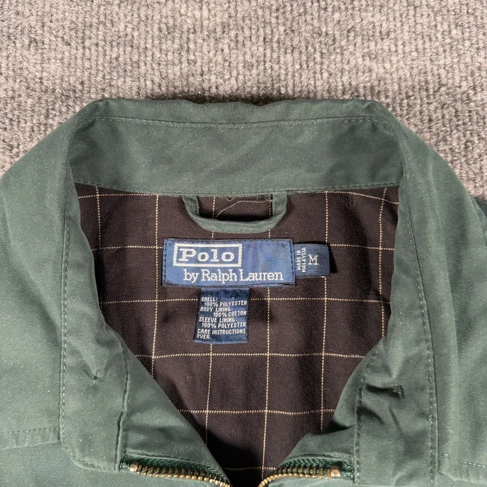 Vintage Polo Ralph Lauren Green Harrington Jacket, Size Medium